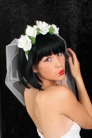 Diadeem bloemen en tule