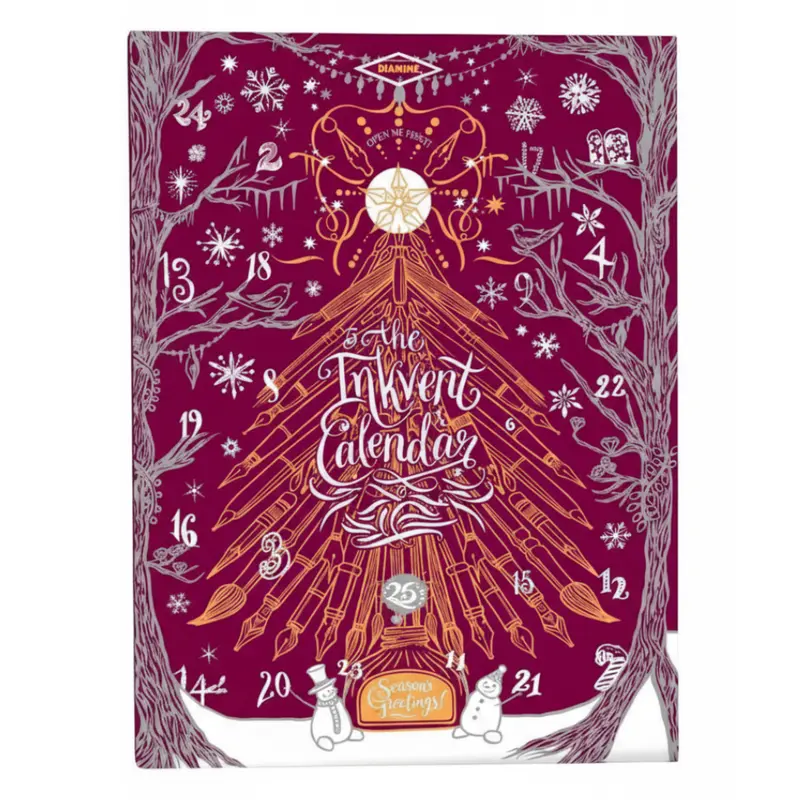Diamine 2026 InkVent Kalender Burgundy Editie