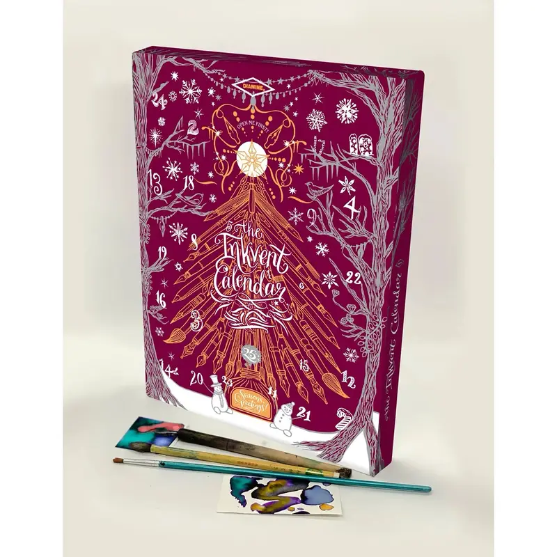 Diamine Inkvent calendar 2026 Burgundy Edition