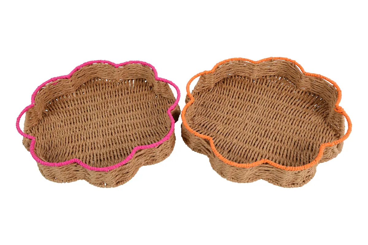 Dienblad m/handvatten Jade La2 fuchsia
