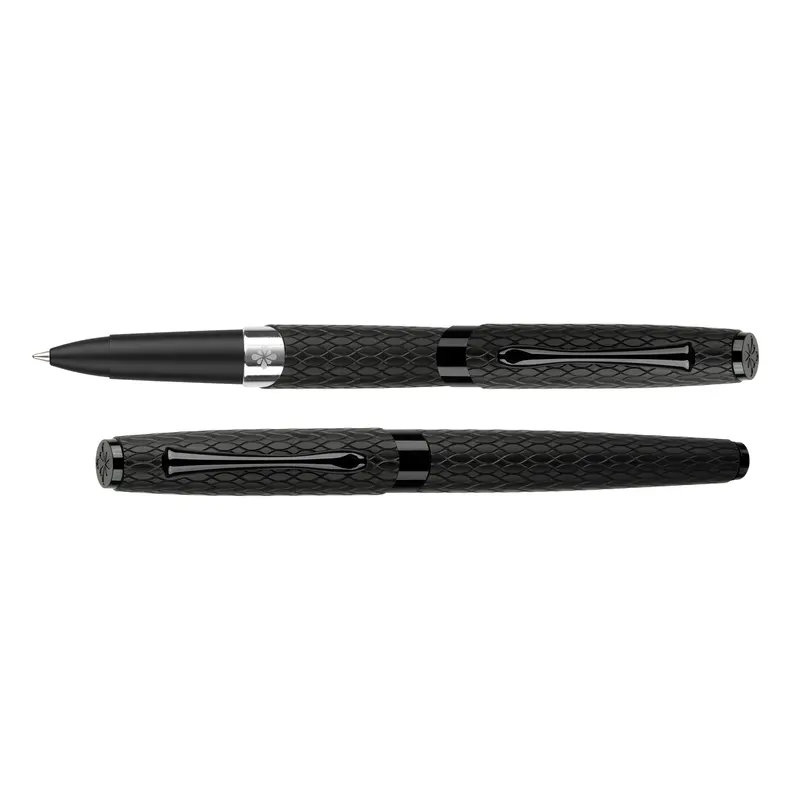 Diplomat Cobra Black Guilloche Roller