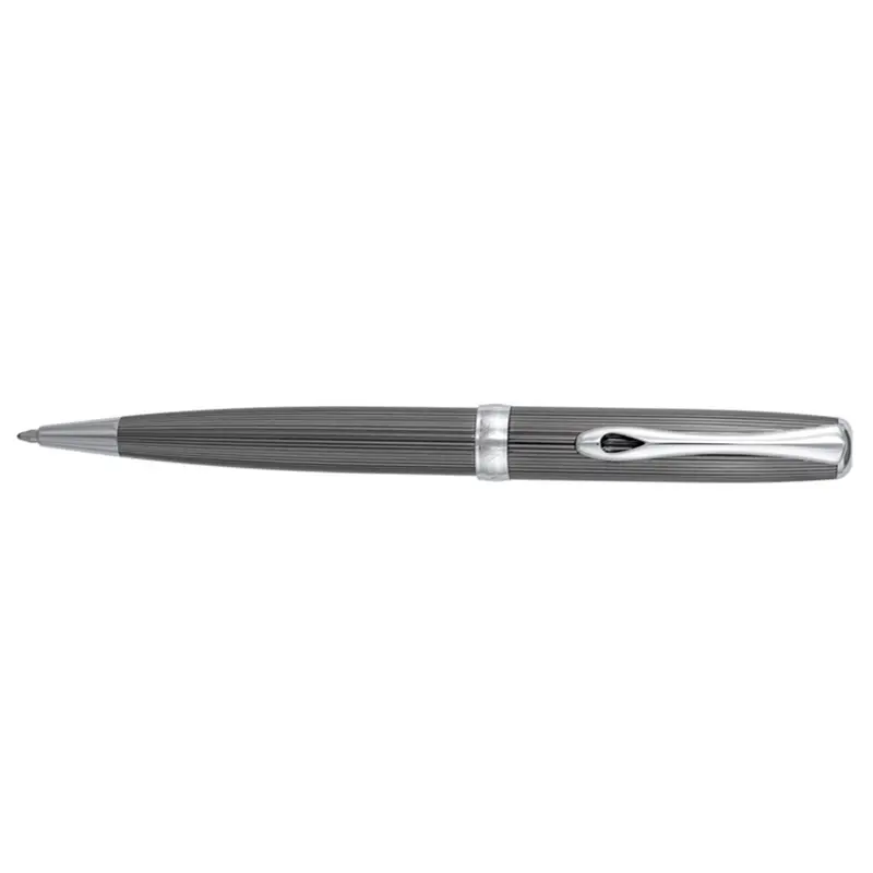 Diplomat Excellence A2 Guilloche Chrome Black CT Balpen