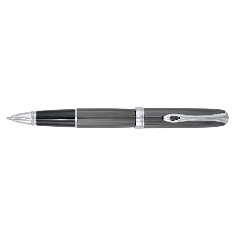 Diplomat Excellence A2 Guilloche Chrome Black CT Roller