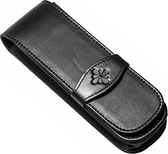 Diplomat pen etui 2-delig zwart