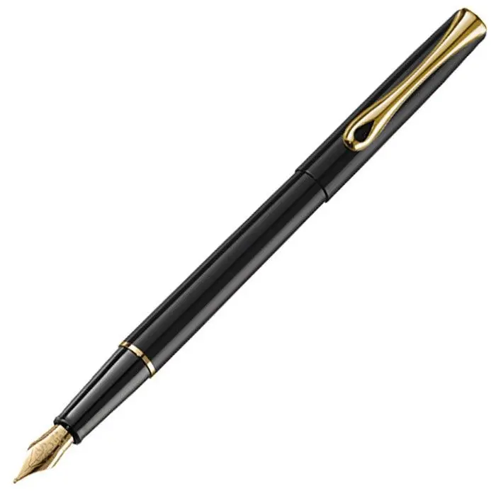 Diplomat Traveller Black lacquer gold vulpen