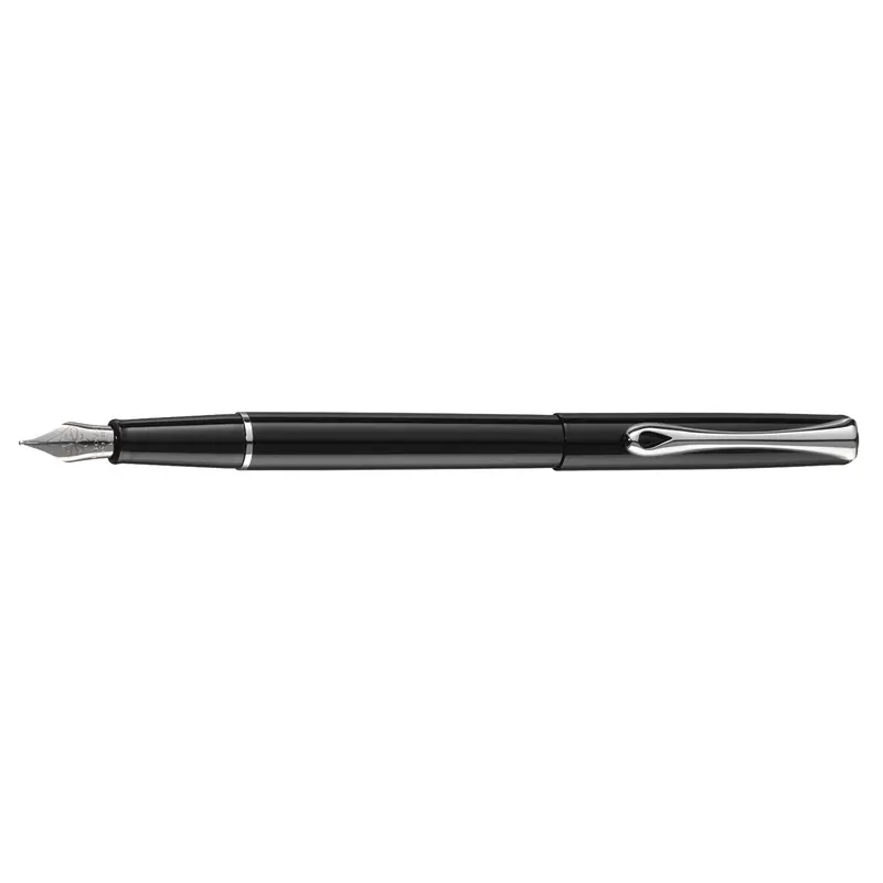 Diplomat Traveller Zwart laqué CT vulpen