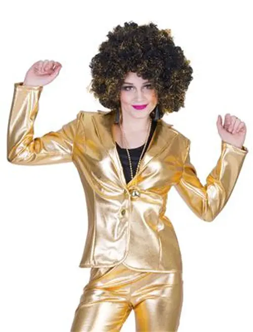 Disco fever jacket goud mt. 40/42