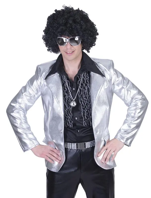 Disco fever jas zilver mt. 52-54