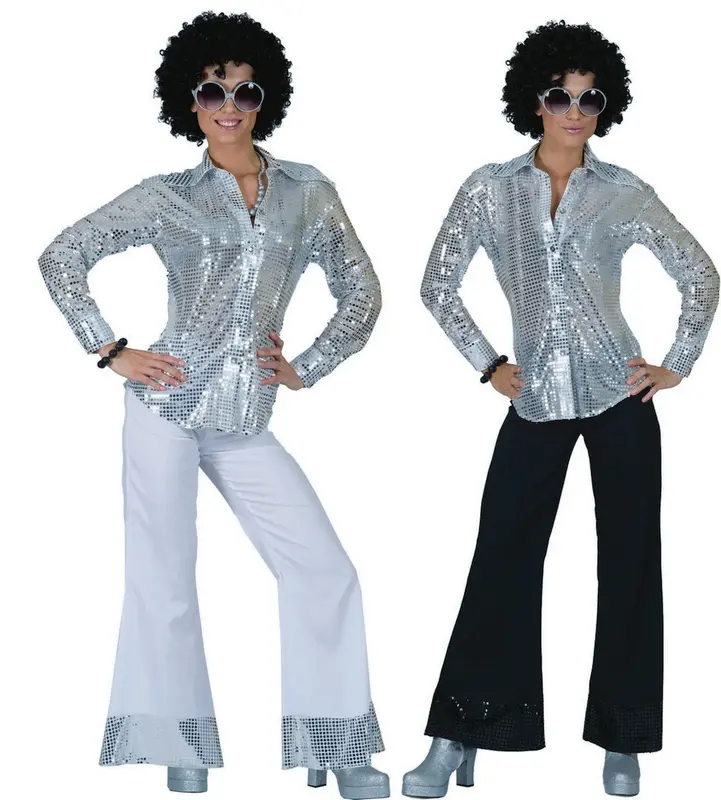 Disco shirt Silver mt.44/46