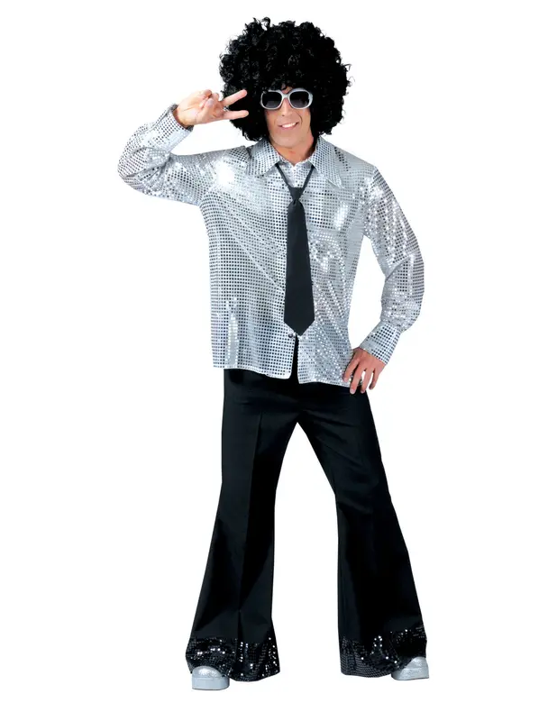 Disco shirt Silver mt.48/50