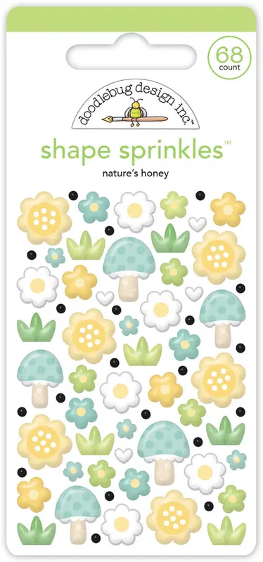 Doodlebug Design - Bee Happy Nature's Honey Shape Sprinkles