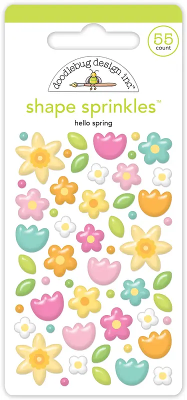 Doodlebug Design - Bunny Hop Hello Spring Shape Sprinkles