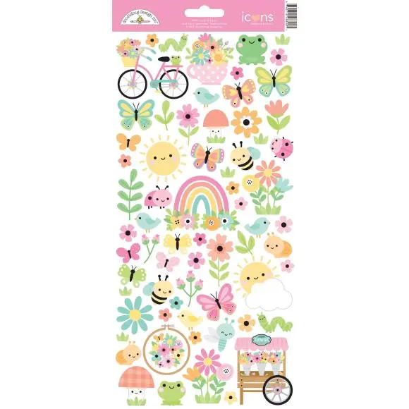 Doodlebug Design - Butterfly Kisses Icon Stickers