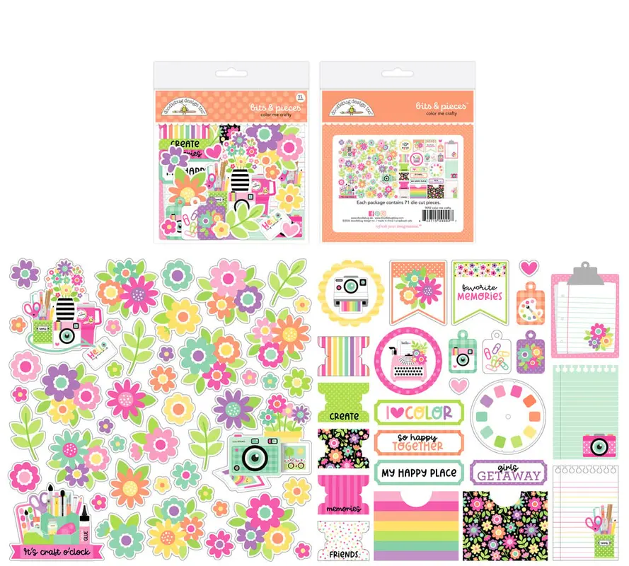 Doodlebug Design - Color Me Crafty Bits & Pieces