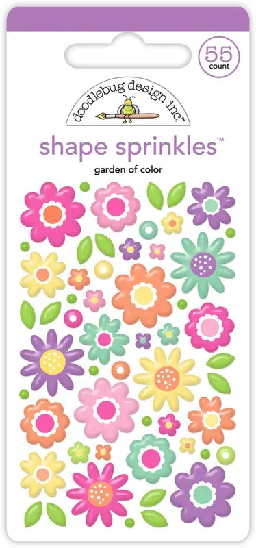 Doodlebug Design - Color Me Crafty Garden Of Color Shape Sprinkles
