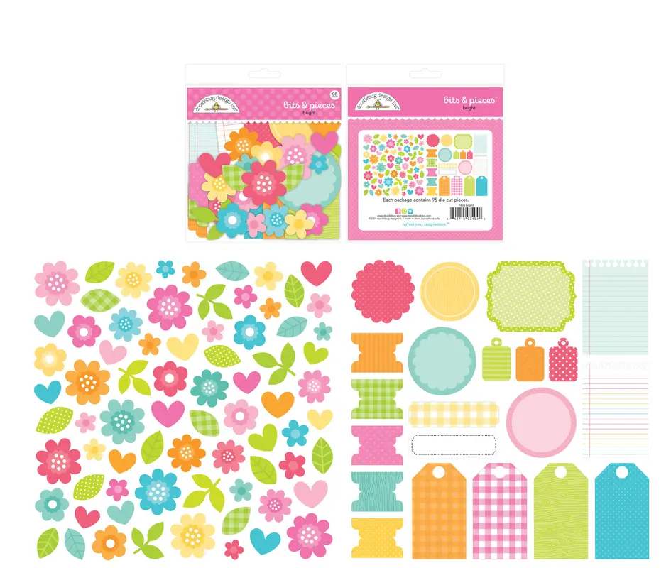 Doodlebug Design - Cute & Crafty Bright Bits & Pieces
