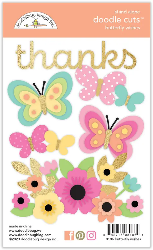 Doodlebug Design - Farmer's Market Butterfly Wishes Doodle Cuts