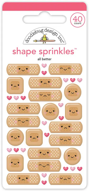 Doodlebug Design - Happy Healing All Better Shape Sprinkles