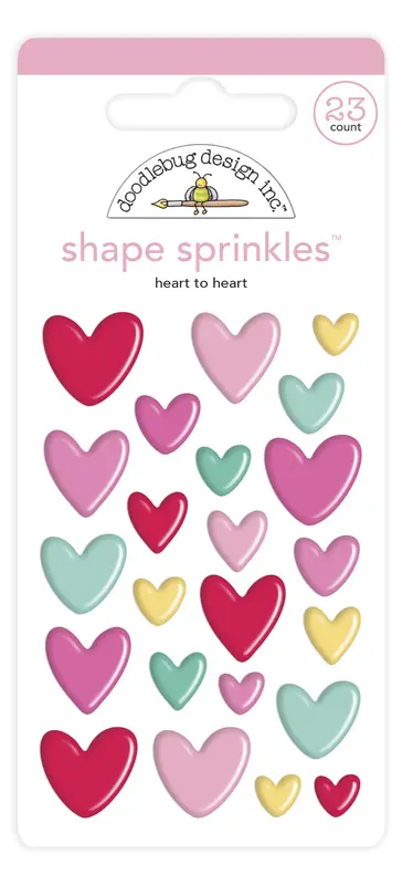 Doodlebug Design - Heart to Heart Shape Sprinkles (23pcs)