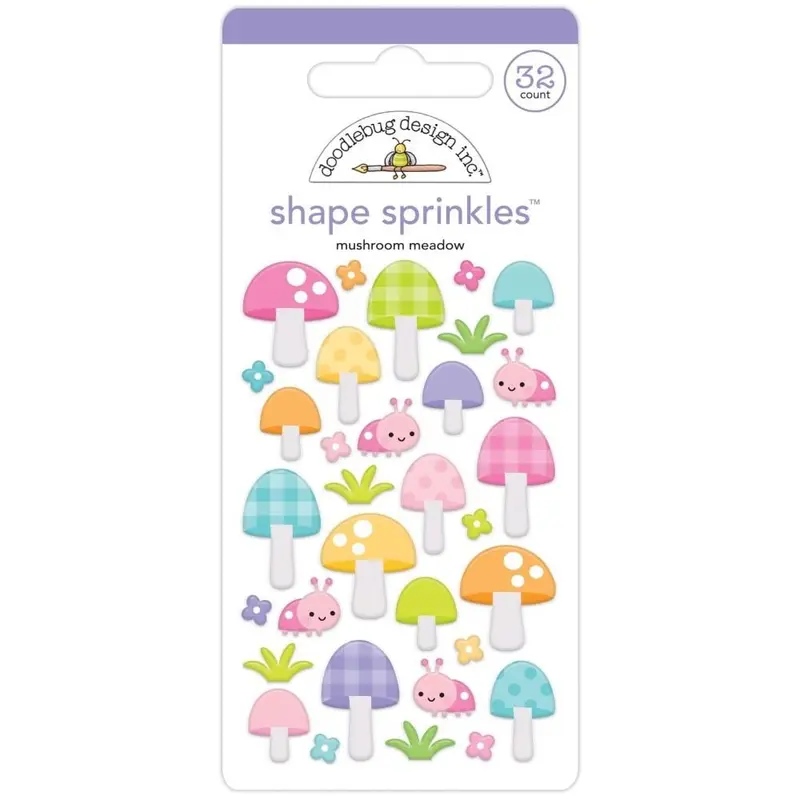 Doodlebug Design - Mushroom Meadow Shape Sprinkles (32pcs)
