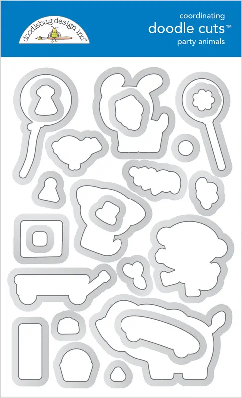 Doodlebug Design - Party Animals - Boy Doodle Cuts