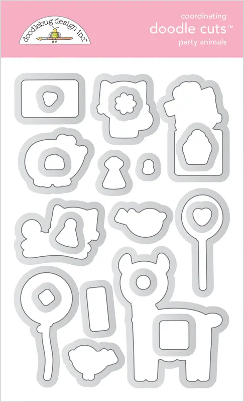 Doodlebug Design - Party Animals - Girl Doodle Cuts