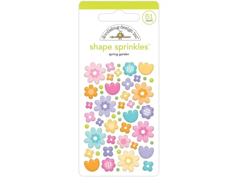 Doodlebug Design - Spring Garden Shape Sprinkles (51pcs)