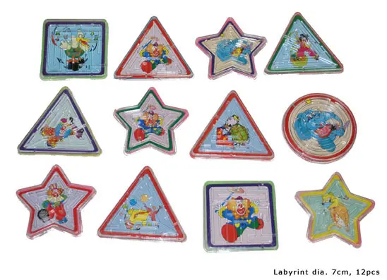 Doolhof balspel 7cm /12st.