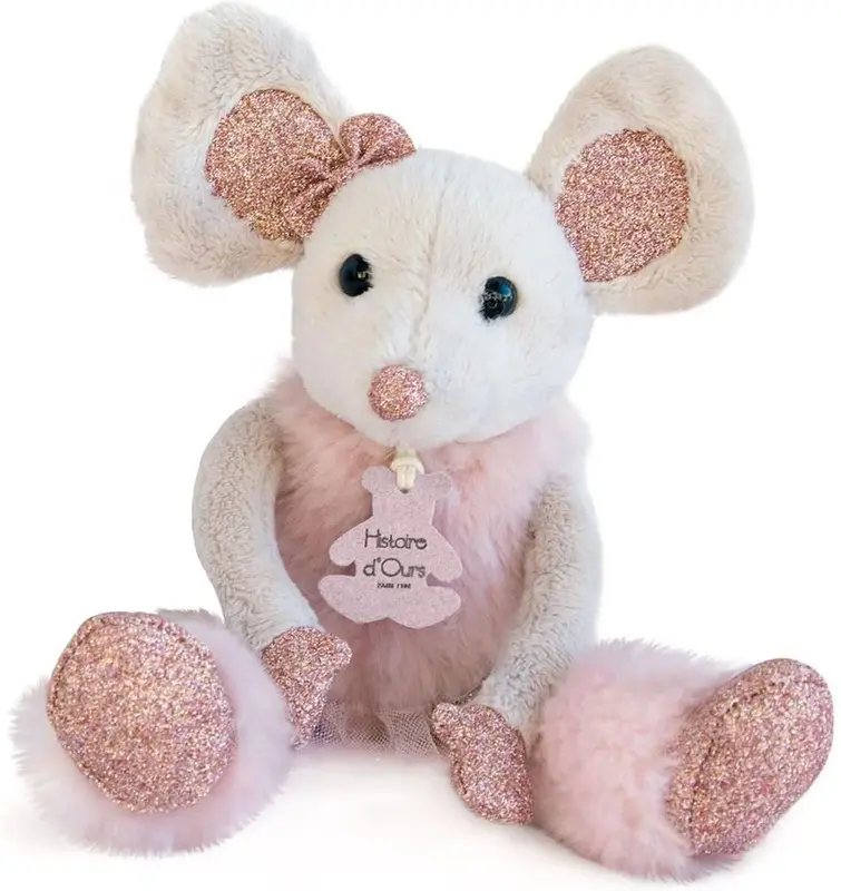 Doudou Baby Souris Etoile 25CM Roze