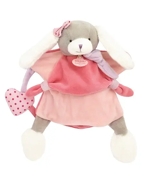 Doudou Toopi Girl Roze Hond Handpop - 28 cm