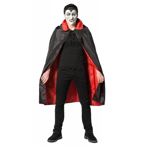 Dracula cape rood/zwart one size