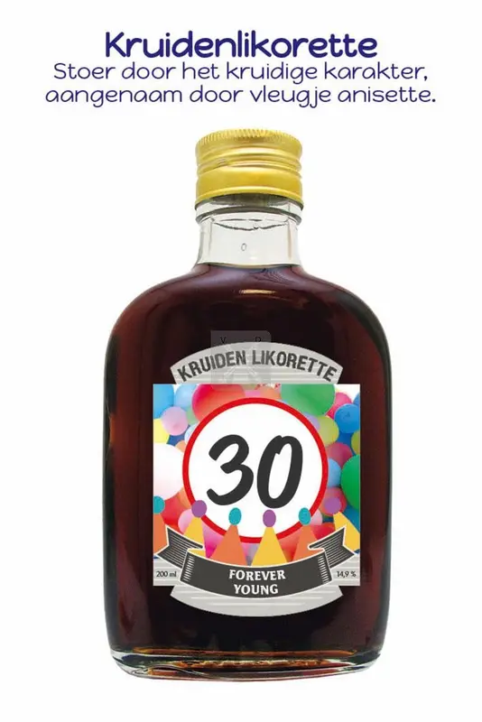 Drankflesje 30 Forever Young