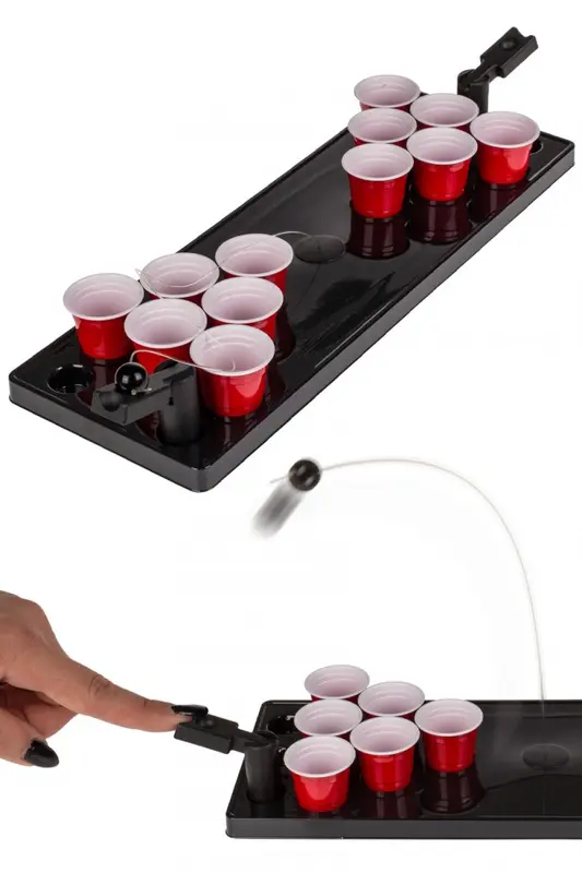Drinkspel, Bierpong met 12 bekers en bord