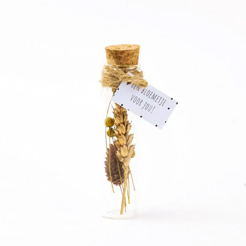 Droogbloem boeket goud 11cm