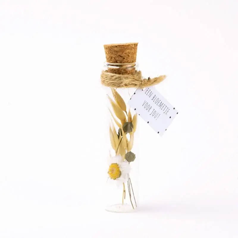 Droogbloem boeket white 11cm
