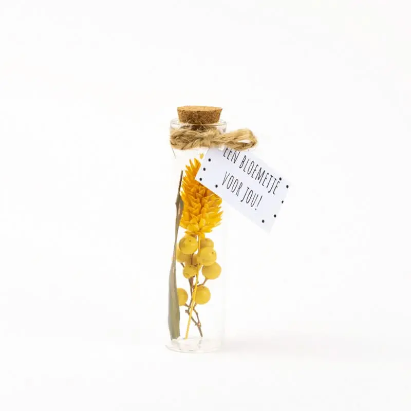 Droogbloem boeket yellow 8cm