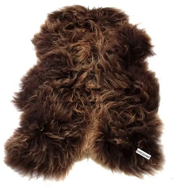 Dyreskinn IJslandse schapenvacht naturel bruin - 100 x 65 cm