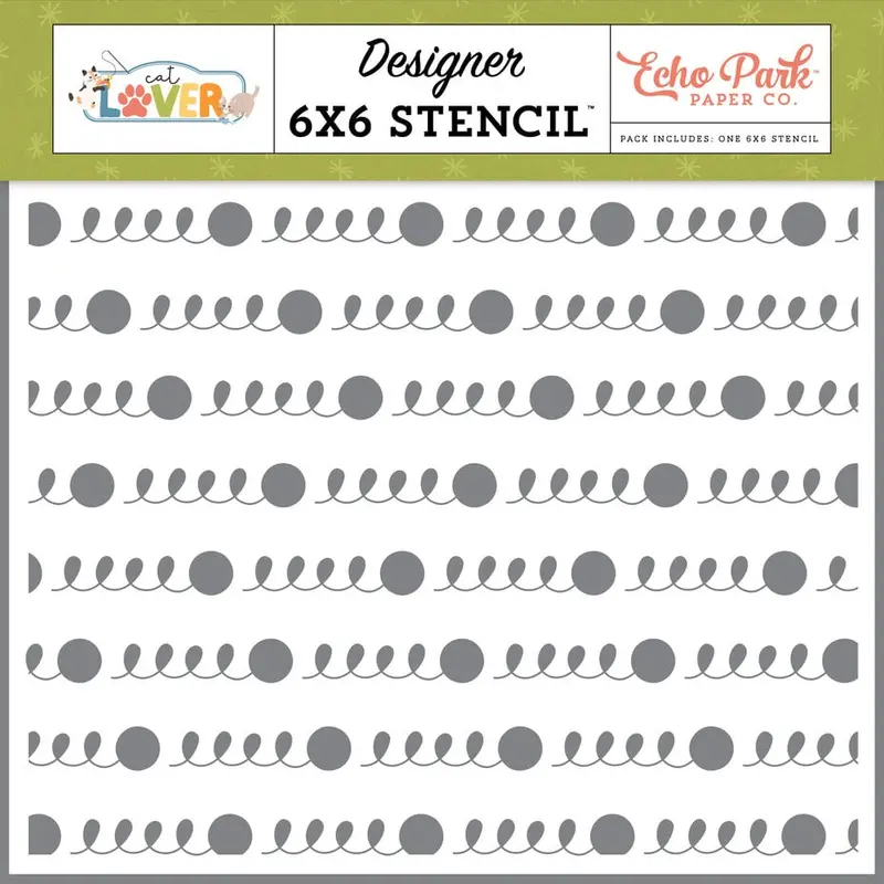 Echo Park -  Cat Lover Designer Stencil Yarn Loops