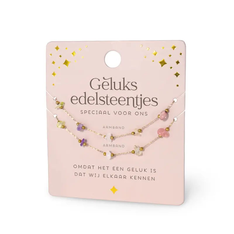 Edelsteen - Armband - Samen Geluk (set)
