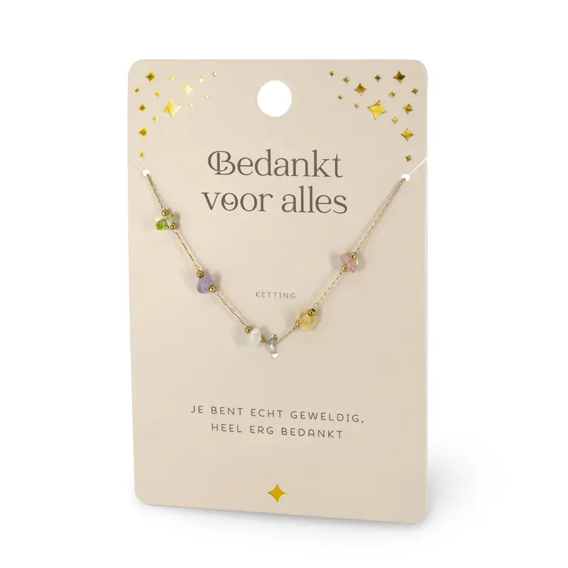 Edelsteen - Ketting - Bedankt