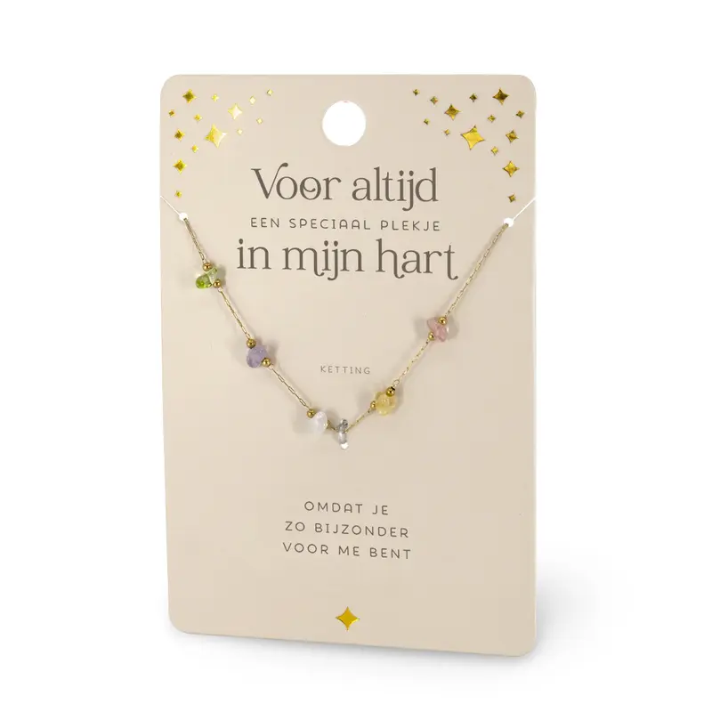 Edelsteen - Ketting - Voor altijd in mijn hart