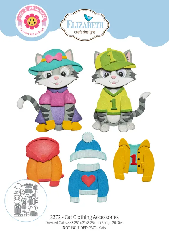 Elizabeth Craft Designs - Meet the Cats Die Cat Clothing Accessories