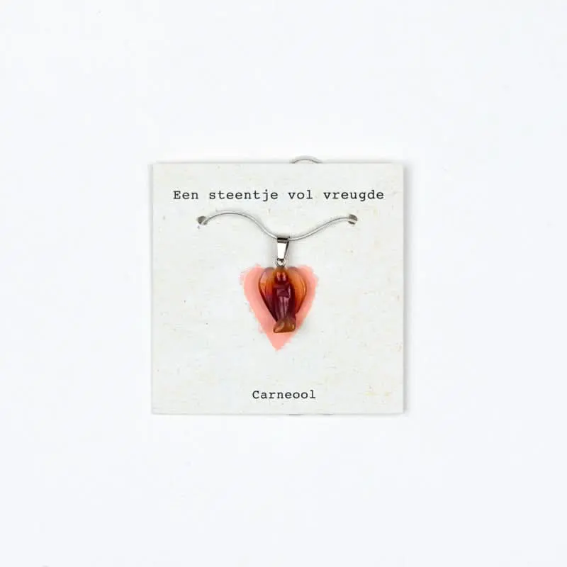 Engel ketting Carneool