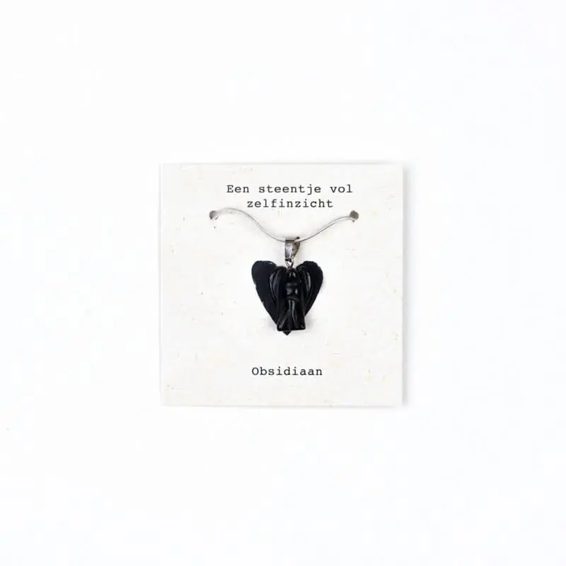 Engel ketting Obsidiaan