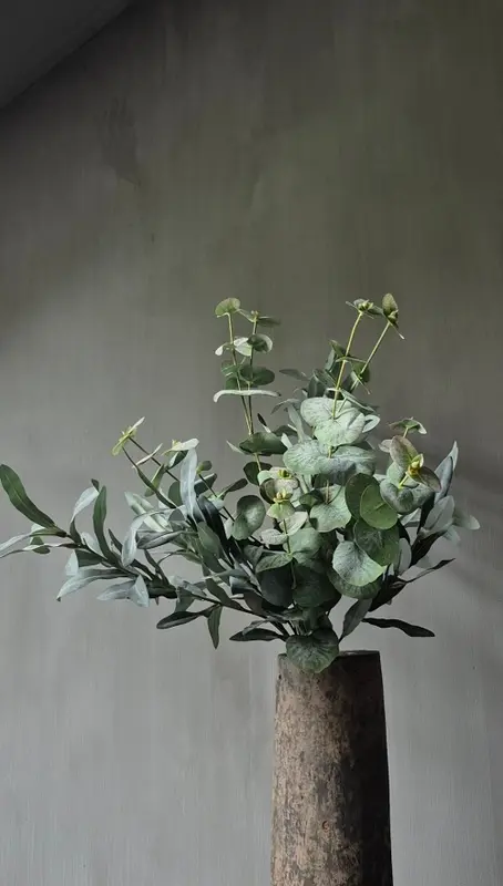 Eucalyptus kunsttakken groene mix met olijf 65 cm