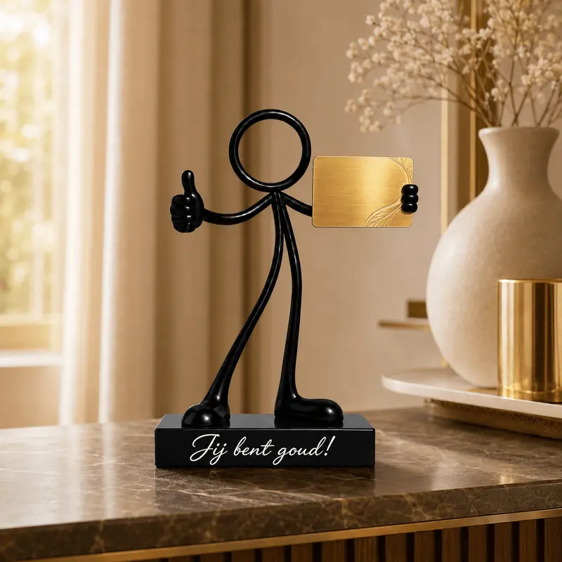 Exclusieve Stickyman met kaart van echt goud – Jij bent goud!