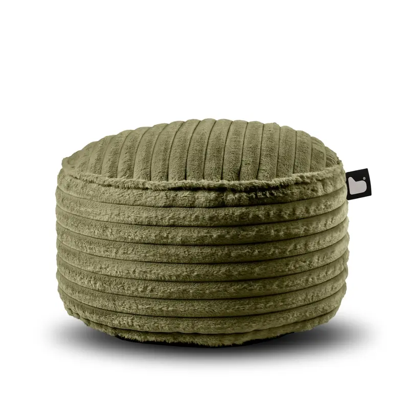 Extreme Lounging b-poef ribfluweel voor binnen - varengroen