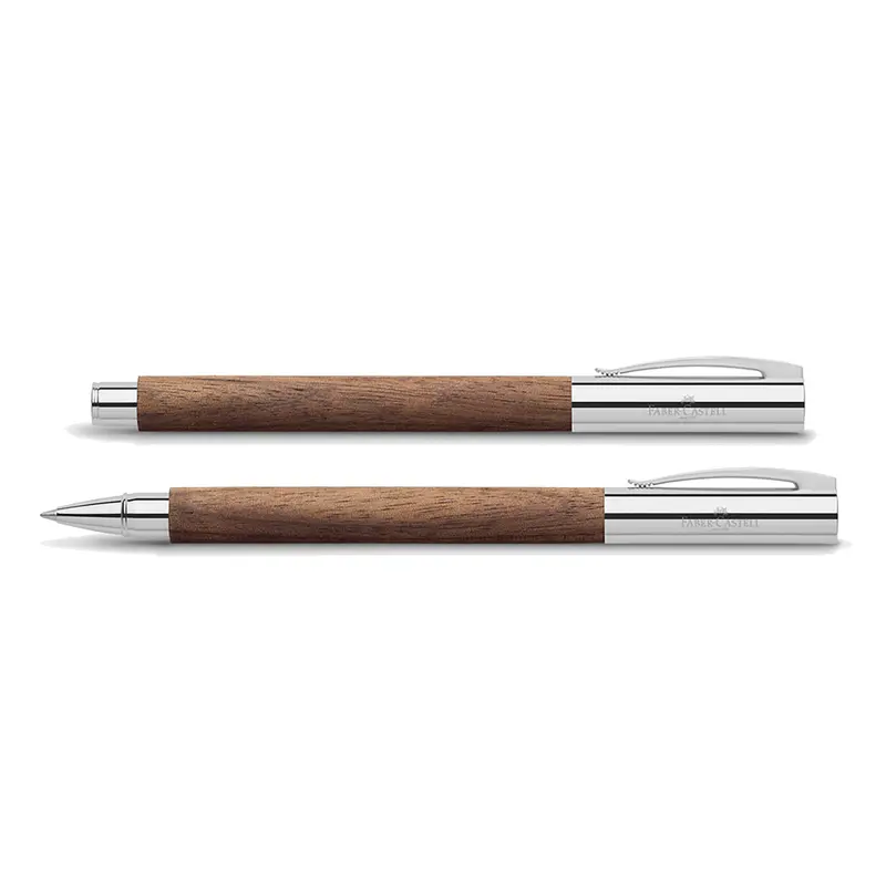 Faber-Castell Ambition walnoothouten roller