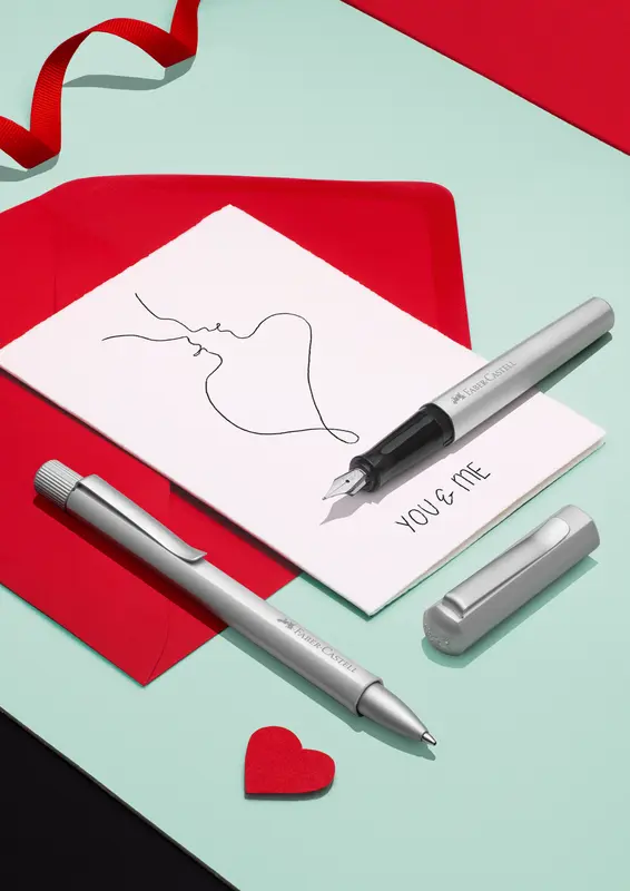 Faber-Castell Ballpoint Pen Hexo Silver Matt