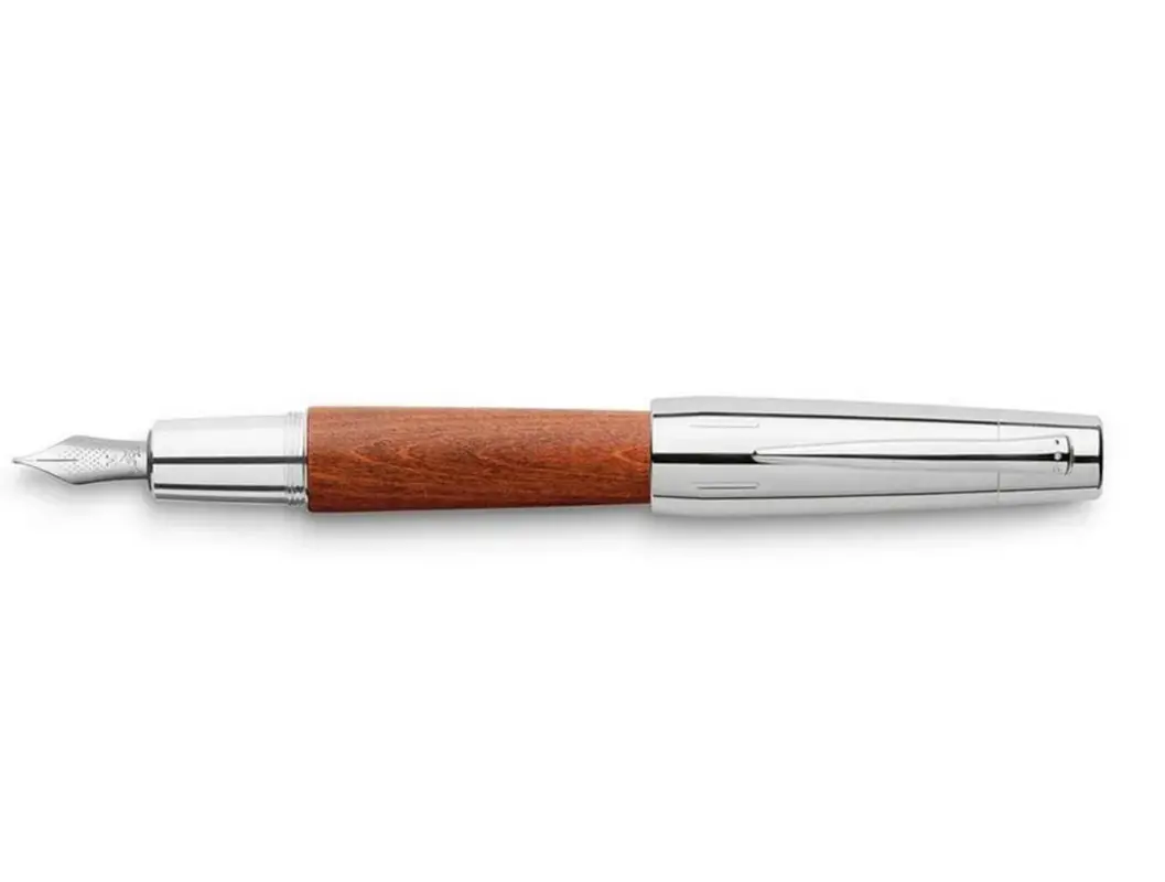 Faber-Castell E-Motion Perenhout Chrome Vulpen